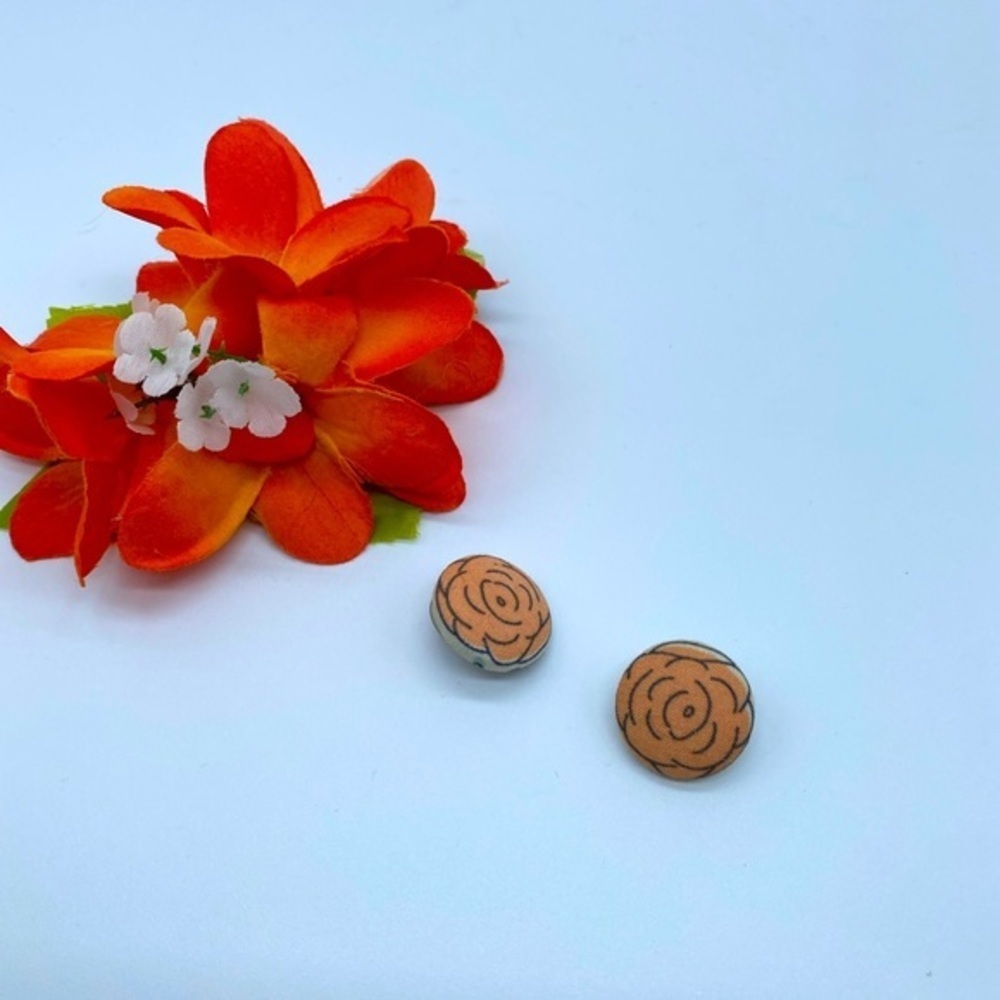 Button earrings